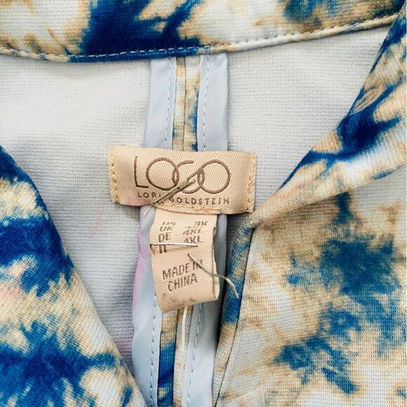 NWOT Logo by Lori Goldstein Knit Jacket Abstract Pattern Plus Size 3X - Picture 6 of 7